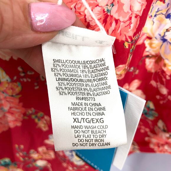 O'NEILL Women's Stella Mykonos One-Piece Swimsuit Size XL Red Floral NWT - Picture 12 of 14